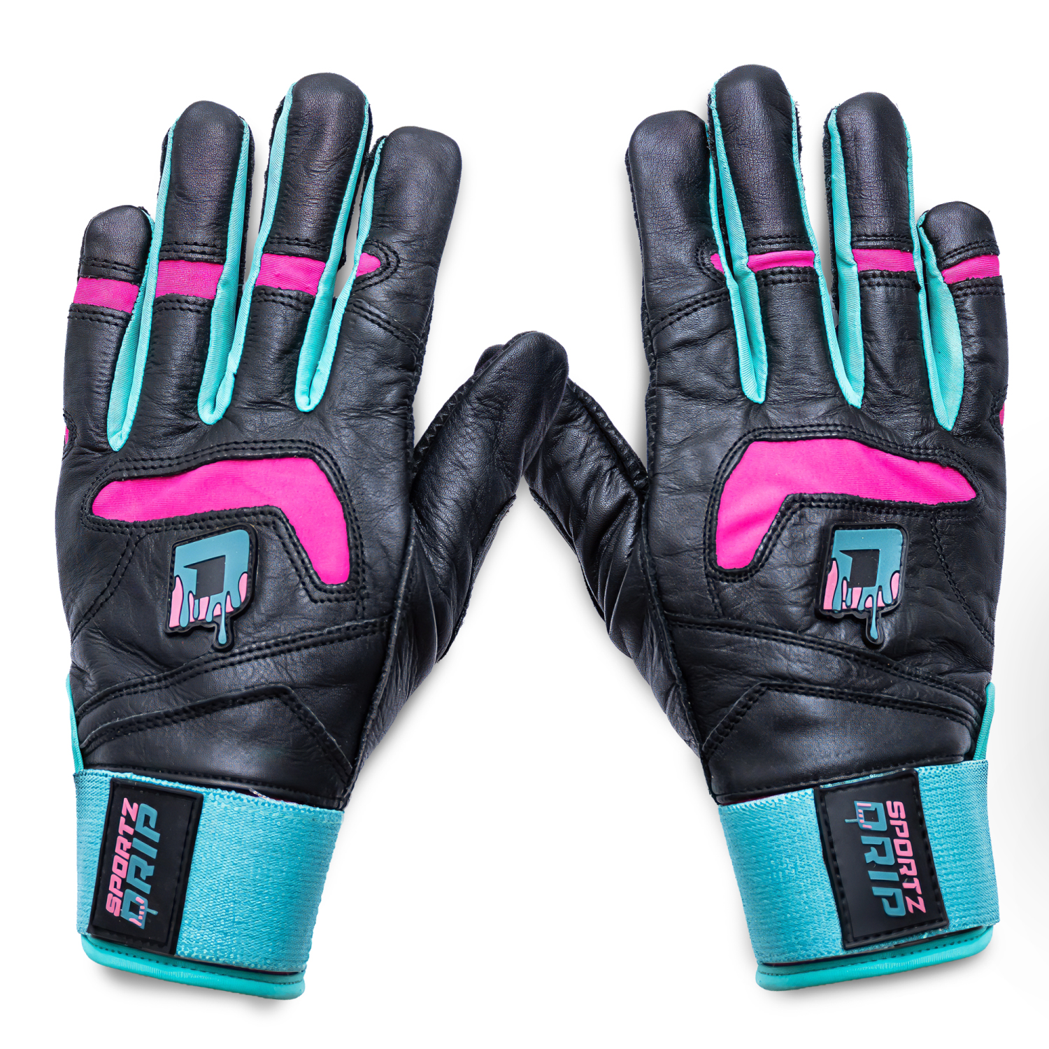 Sportz Drip Batting Gloves (Black/Pink)
