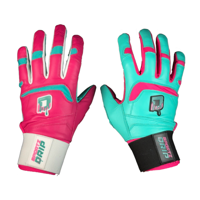 Sportz Drip 'Clash' Batting Gloves (Pink/Teal)