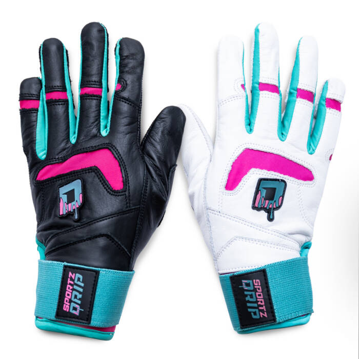 Sportz Drip 'Bash Clash' Batting Gloves (Black/White)